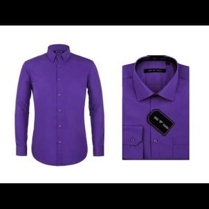 Verno Men's Slim Fit Long Sleeves Dress Shirt